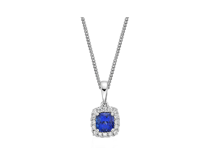 CZ Studded Gemstone Pendant